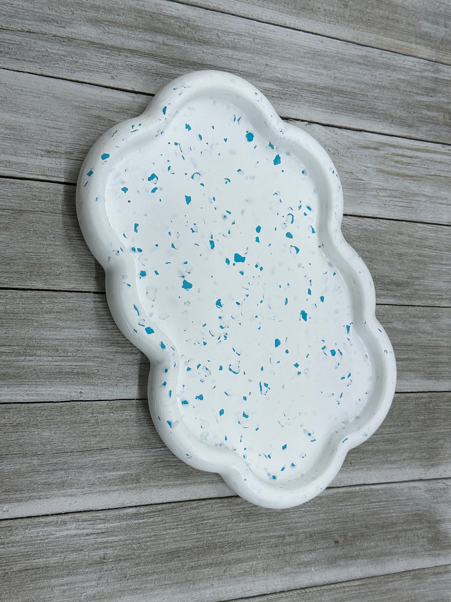 Large Cloud Ceramic Resin Tray