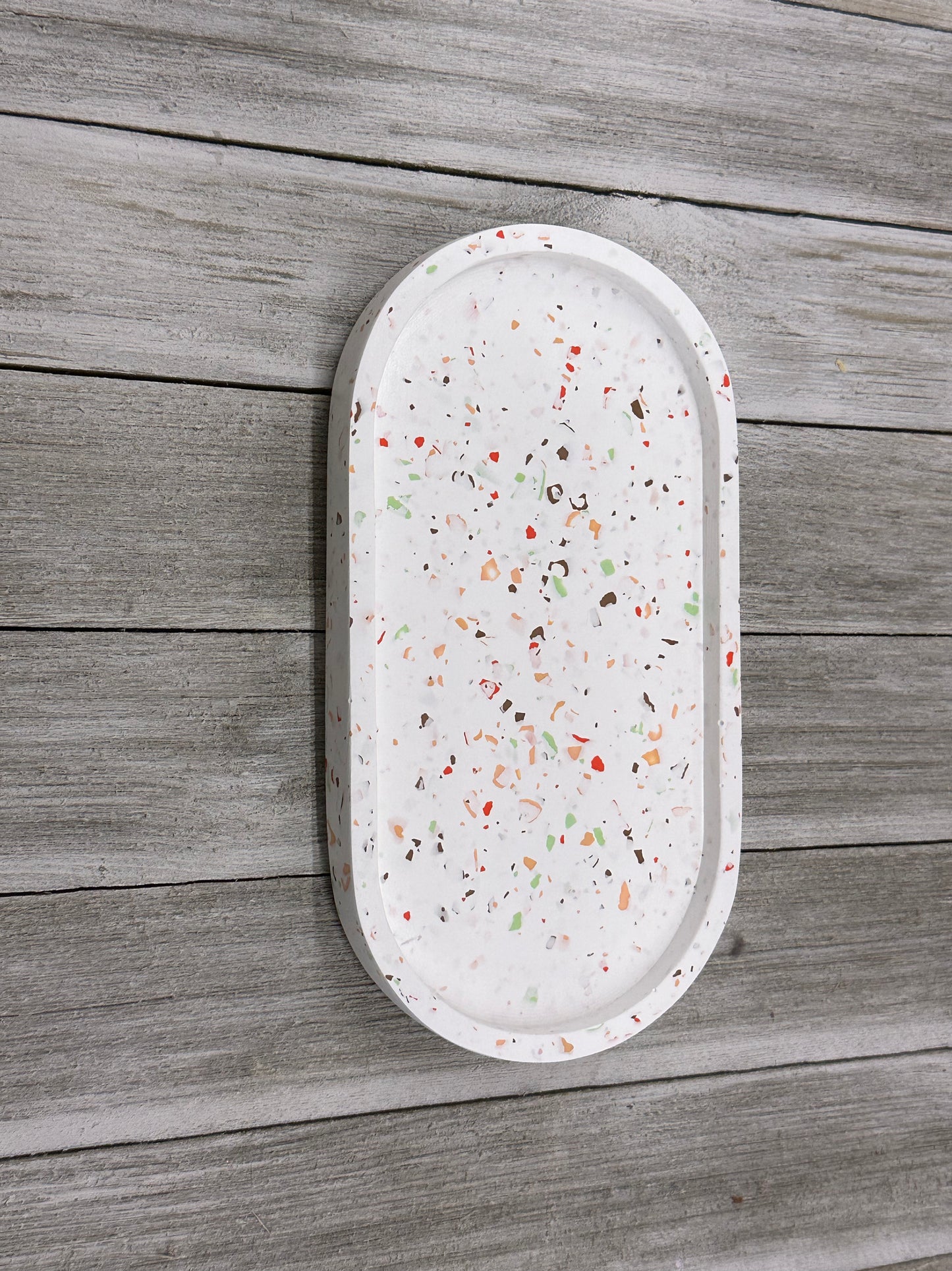 Oval Ceramic Resin Jewelry Tray