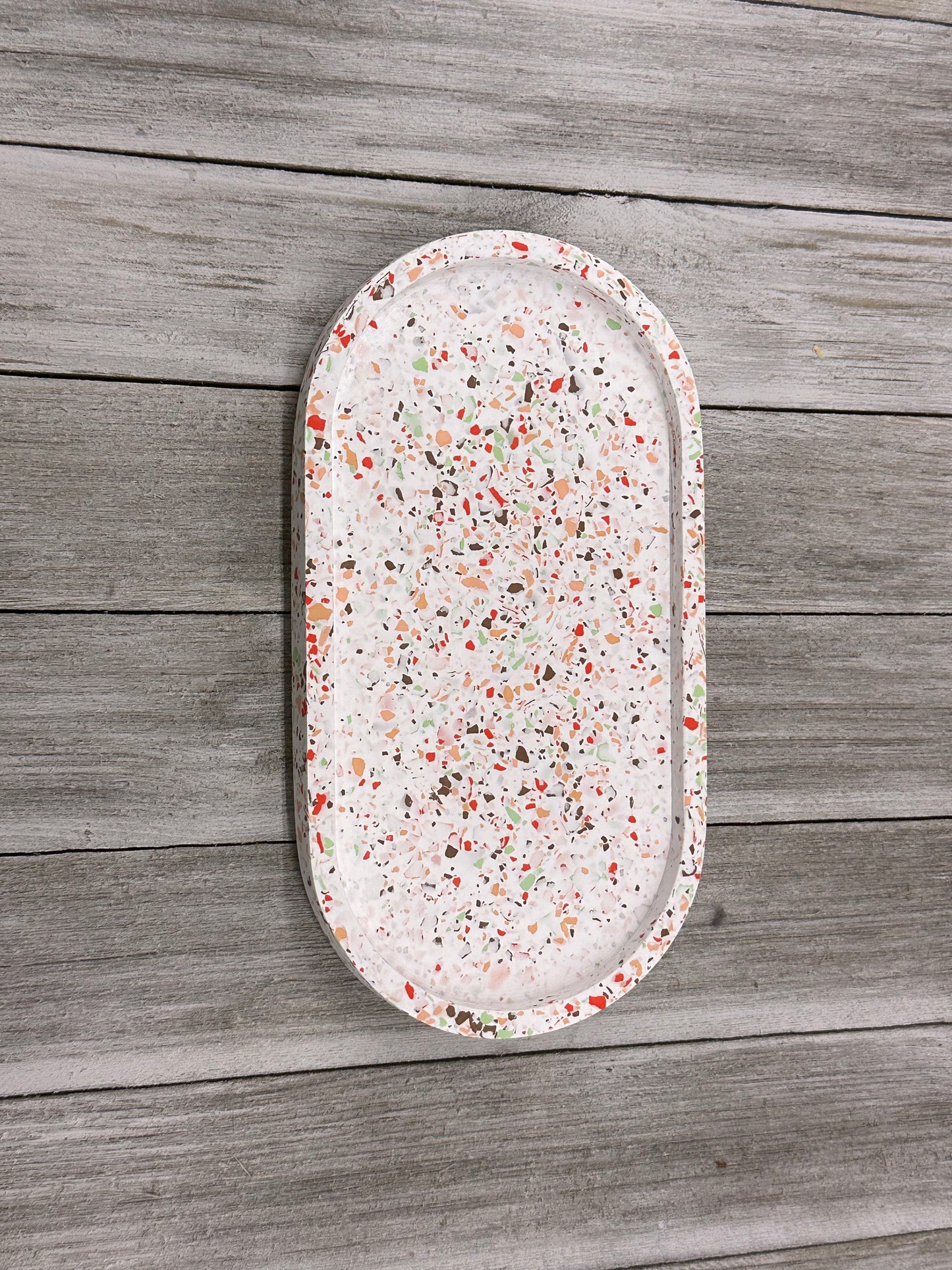 Oval Ceramic Resin Jewelry Tray