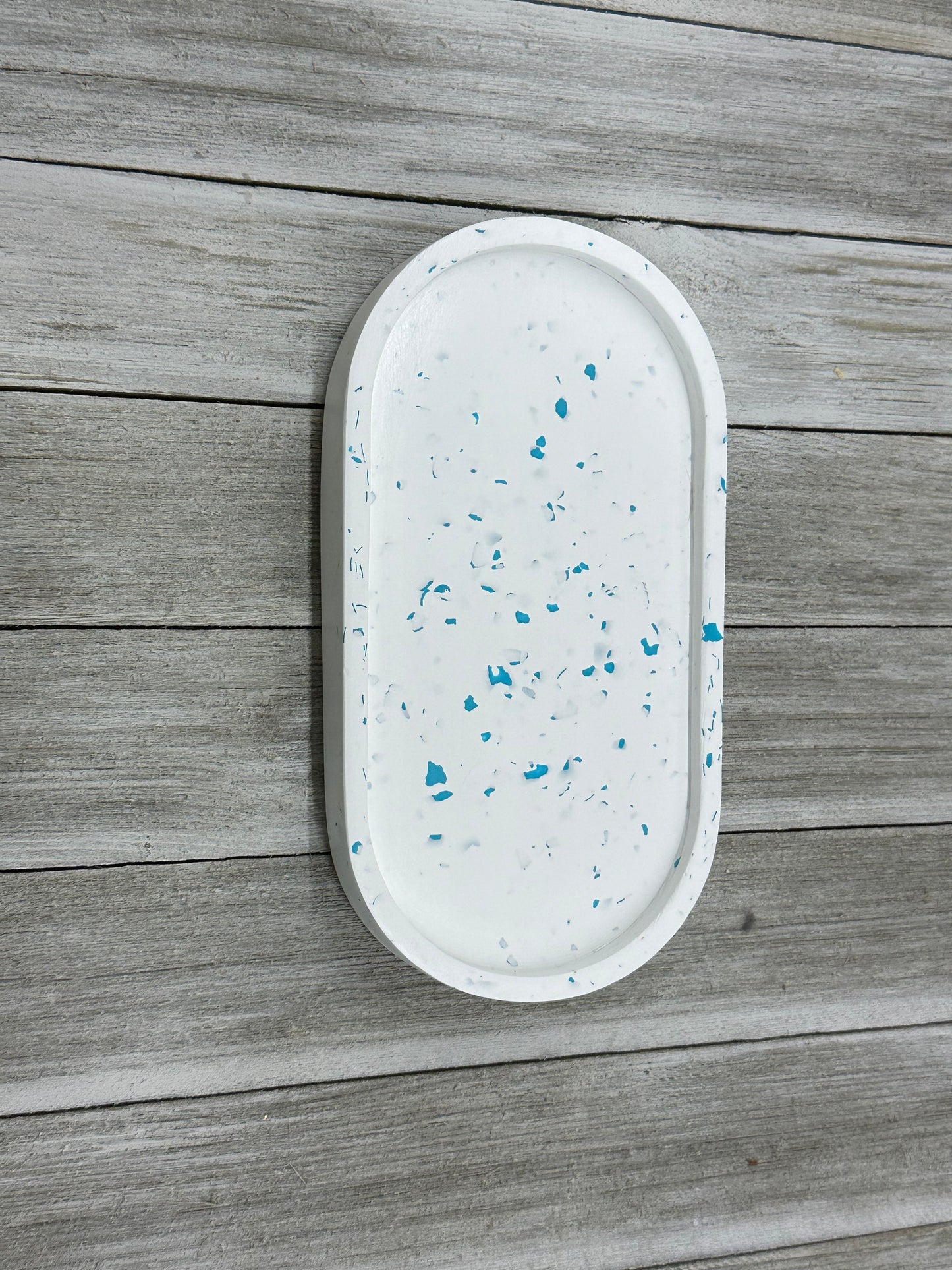 Oval Ceramic Resin Jewelry Tray